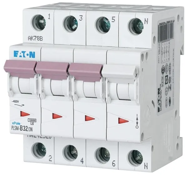 Eaton Automatsikring 32A 3P+N C 4M 6KA